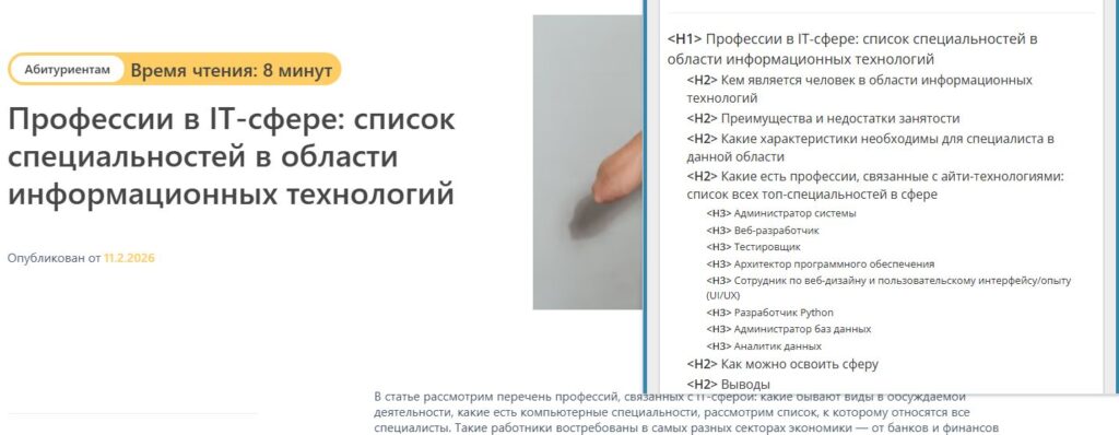 список