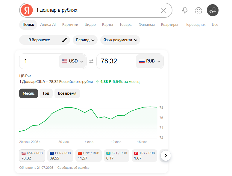 возможности поисковика