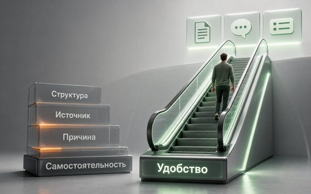 снижение интеллектуальной самостоятельности