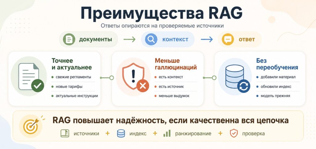 преимущества RAG